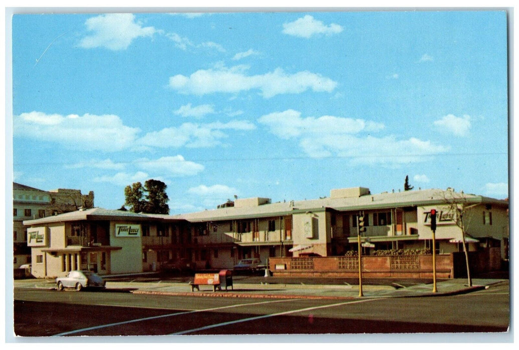 Stockton Travel Lodge Motel Cars Roadside Stockton California CA Postcard