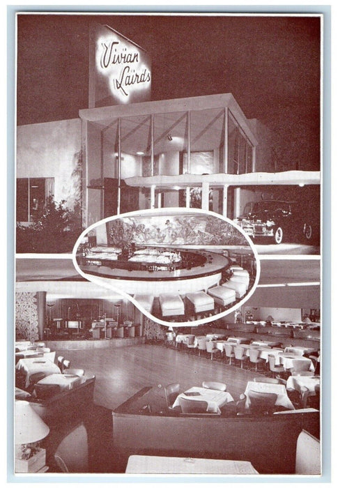 Vivian Laird's Restaurant And Jungle Room Long Beach California CA Postcard