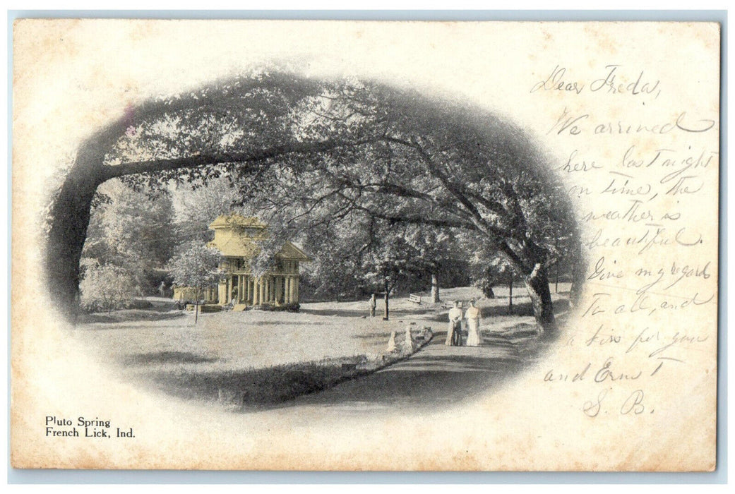 1907 Scene at Pluto Spring French Lick Indiana IN Antique Posted Postcard