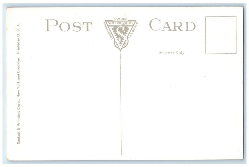 c1930's Division Headquarters US Flag Camp Devens Ayer Massachusetts MA Postcard