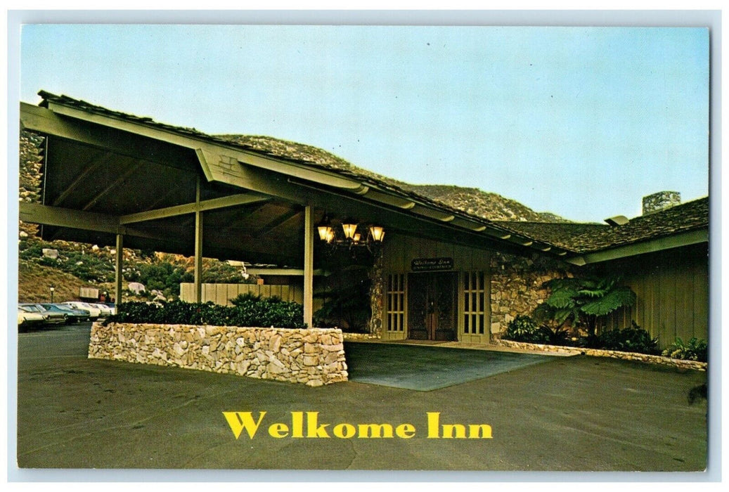 c1950's Entrance To Welkome Inn Restaurant Escondido California CA Postcard