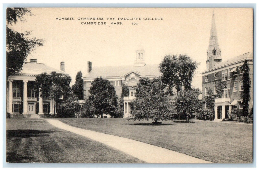 c1940 Agassiz Gymnasium Fay Radcliffe College Cambridge Massachusetts Postcard
