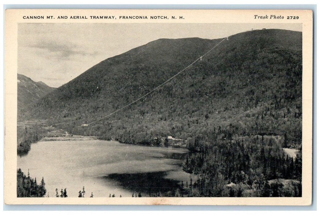 1940 Aerial View Cannon Mt Aerial Tramway Franconia Notch New Hampshire Postcard