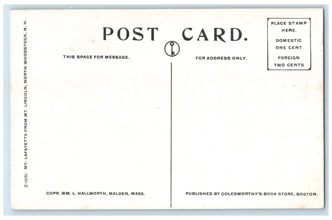 c1910 Aerial View Mt Lafayette Mt Lincoln North Woodstock New Hampshire Postcard