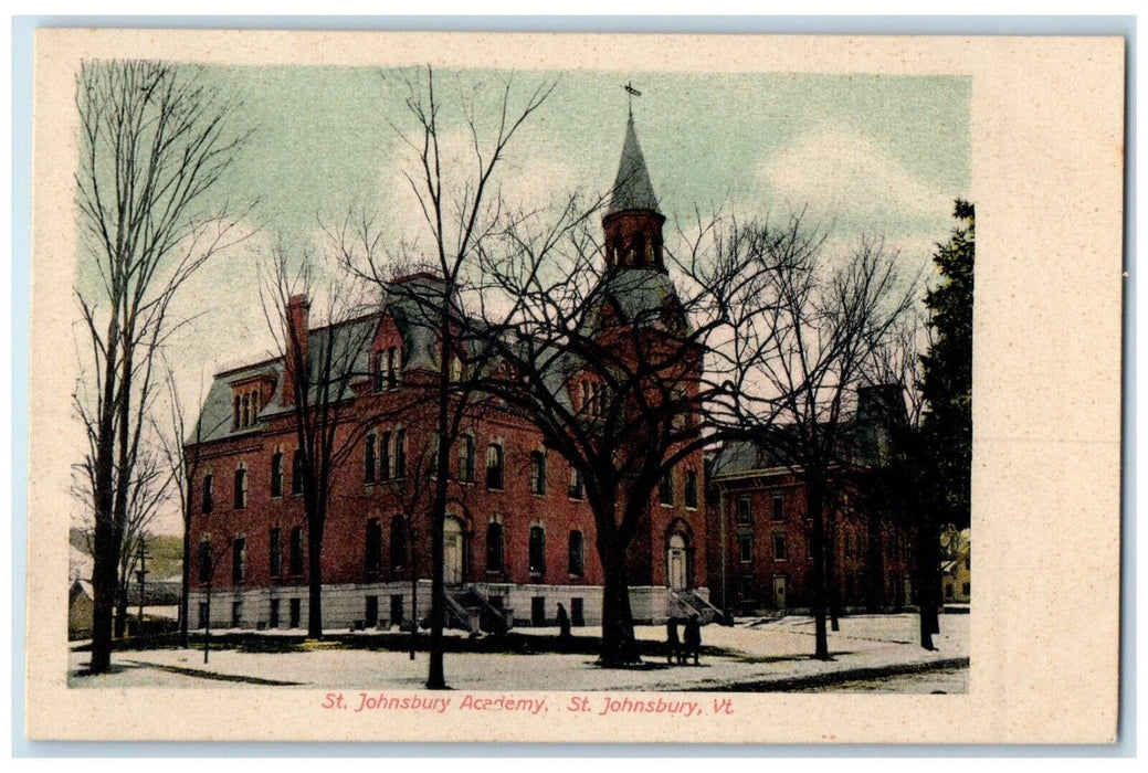 c1905 Exterior View St Johnsbury Academy Building St Johnsbury Vermont Postcard