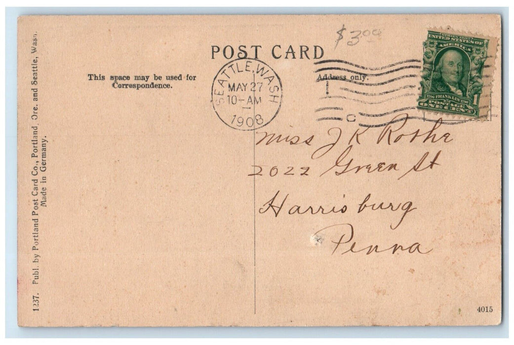 1908 Indian Drying Fish Native American Bellingham Washington Vintage Postcard