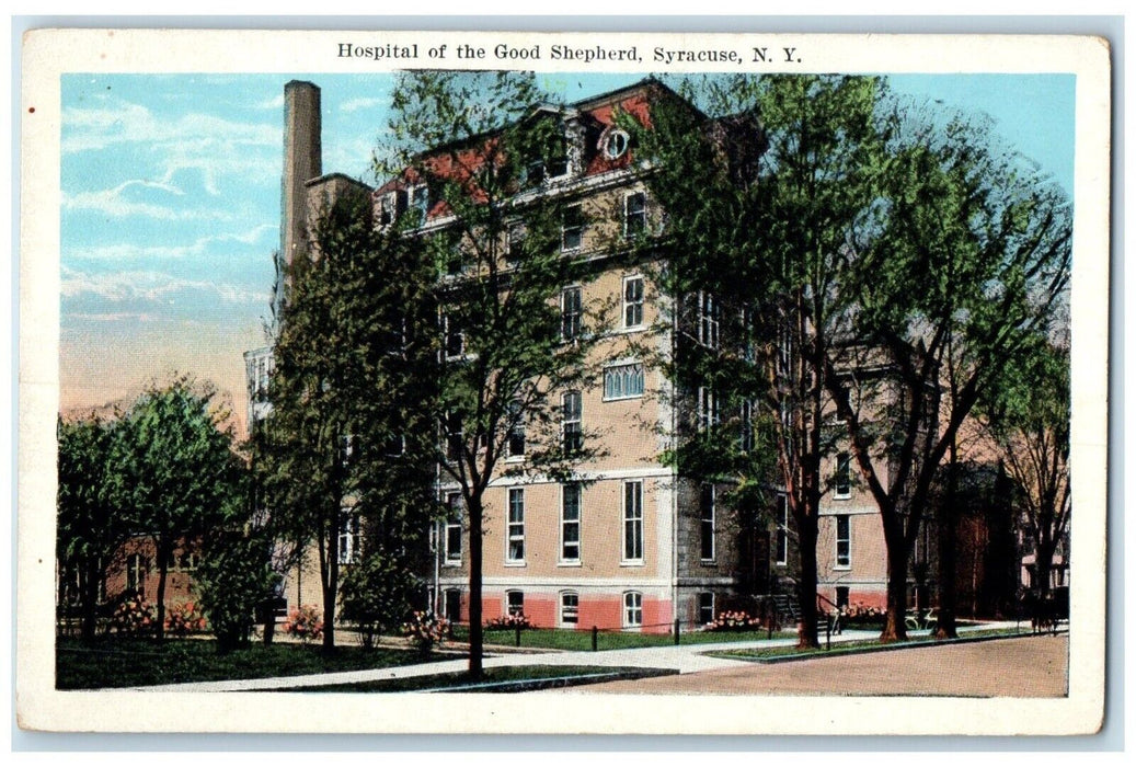 c1920 Hospital Good Shepherd Exterior Building Street Syracuse New York Postcard