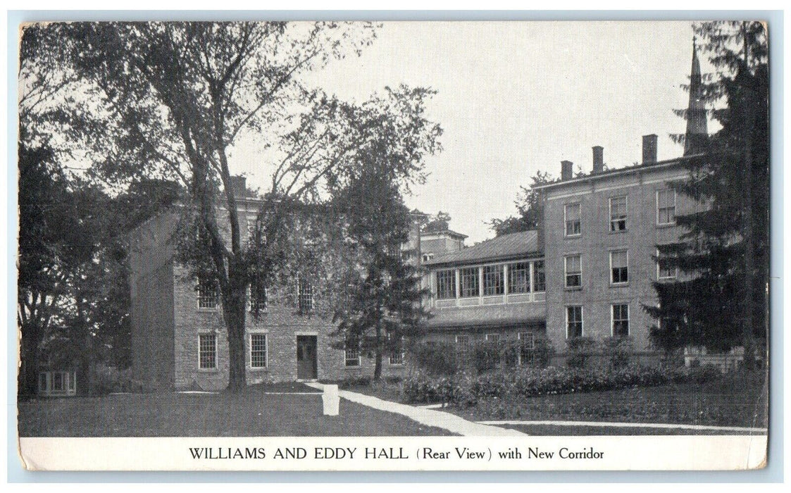 c1910 Williams Eddy Hall Rear View New Corridor Cazenovia New York NY Postcard