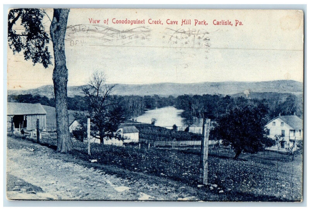 1919 View Of Conodoguinet Creek Cave Hill Park Carlisle Pennsylvania PA Postcard