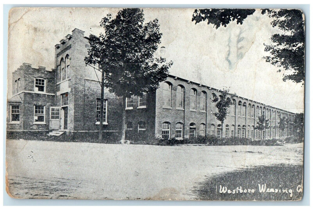 1910 Westboro Wearing Building Medfield Massachusetts MA Posted Antique Postcard