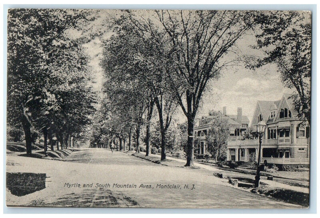 c1910's Myrtle And South Mountain Aves Montclair New Jersey NJ Antique Postcard