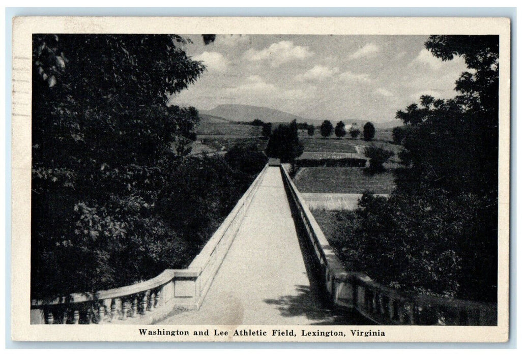 1945 Washington And Lee Athletic Field Lexington Virginia VA Vintage Postcard