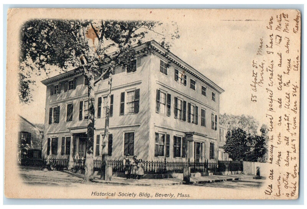 1909 Exterior View Historical Society Building Beverly Massachusetts MA Postcard