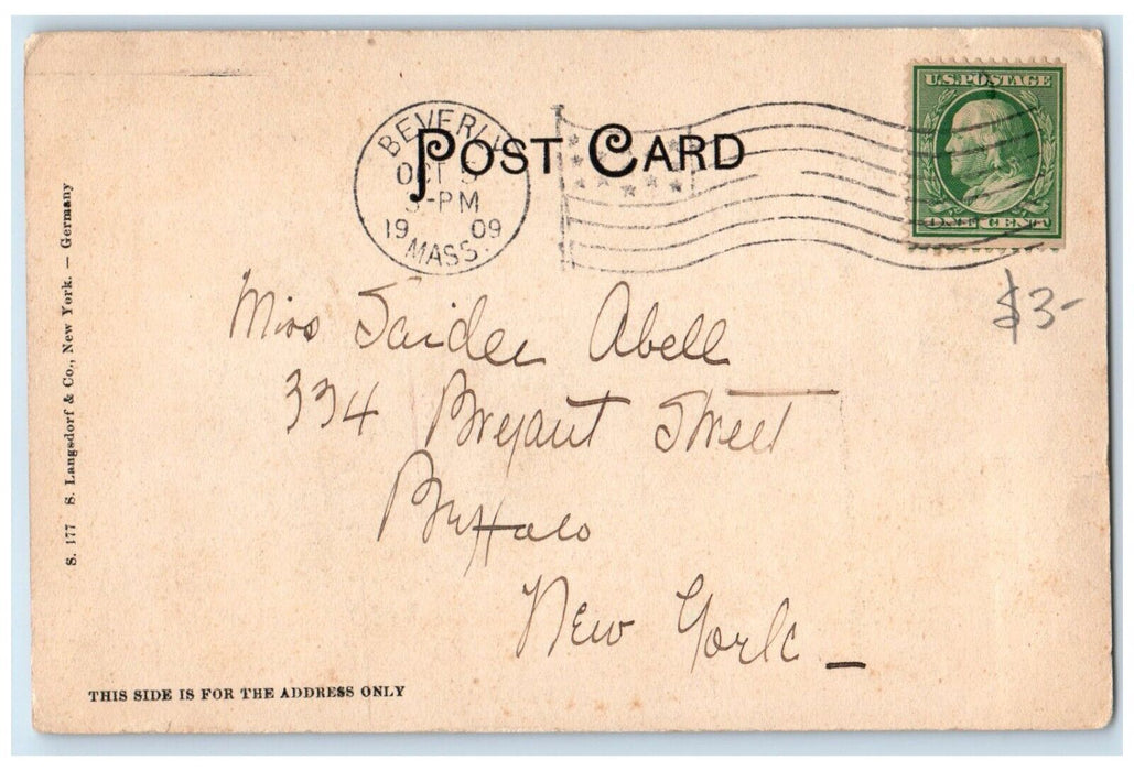 1909 Exterior View Historical Society Building Beverly Massachusetts MA Postcard