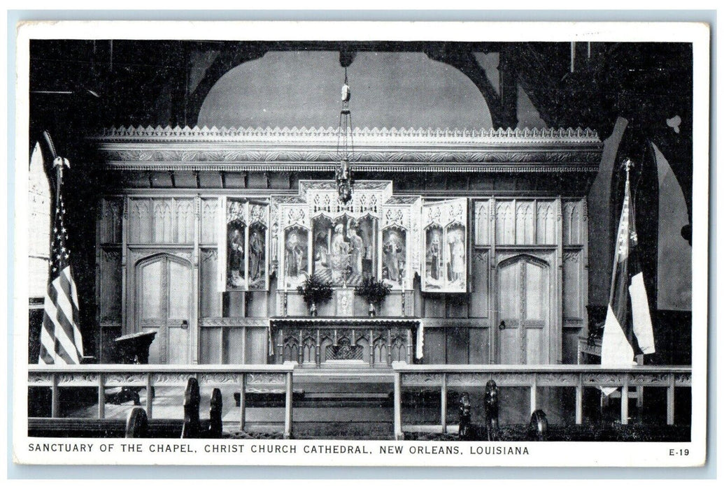 c1940 Sanctuary Chapel Christ Church Cathedral New Orleans Louisiana LA Postcard