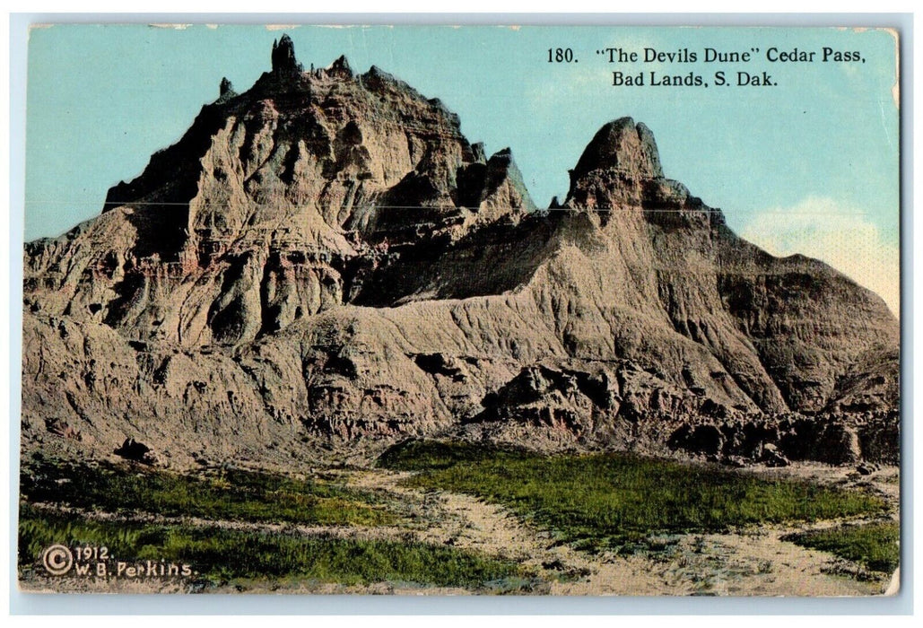 1910 Devils Dune Cedar Pass Mountain Bad Lands South Dakota SD Vintage Postcard