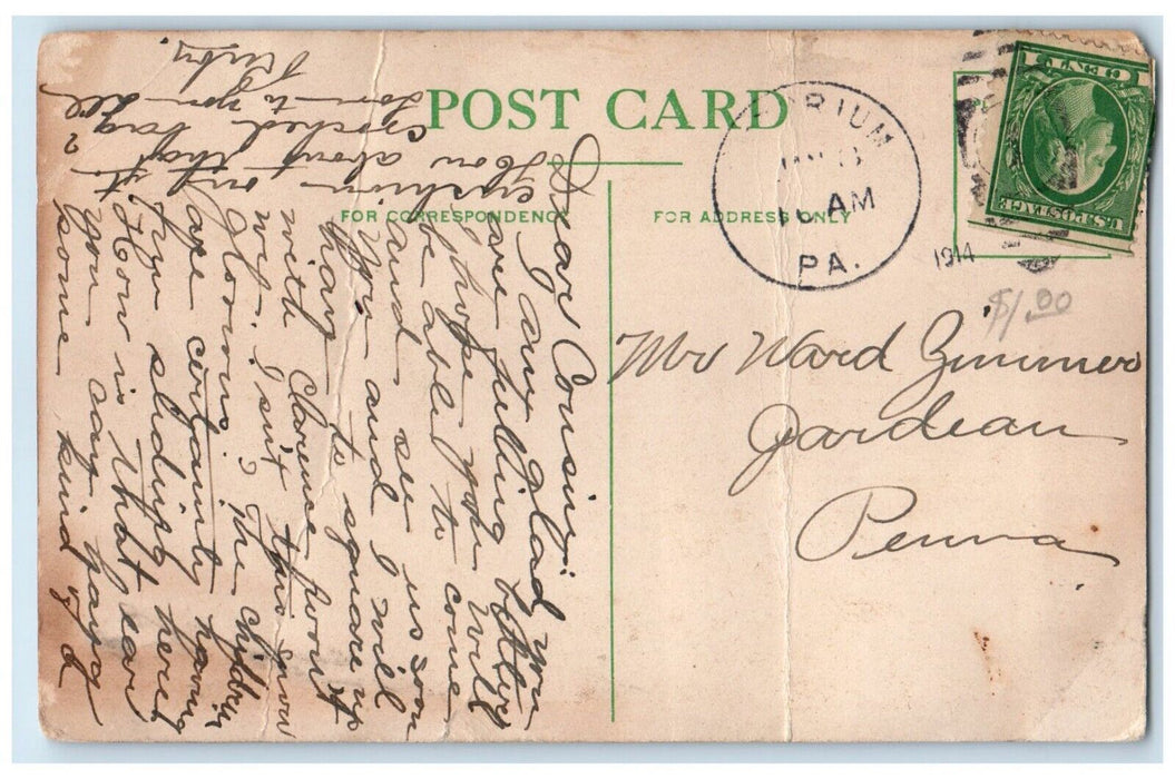1914 Steamer Antelope Bandon Oregon One Nights Catch 8000 Salmon Postcard