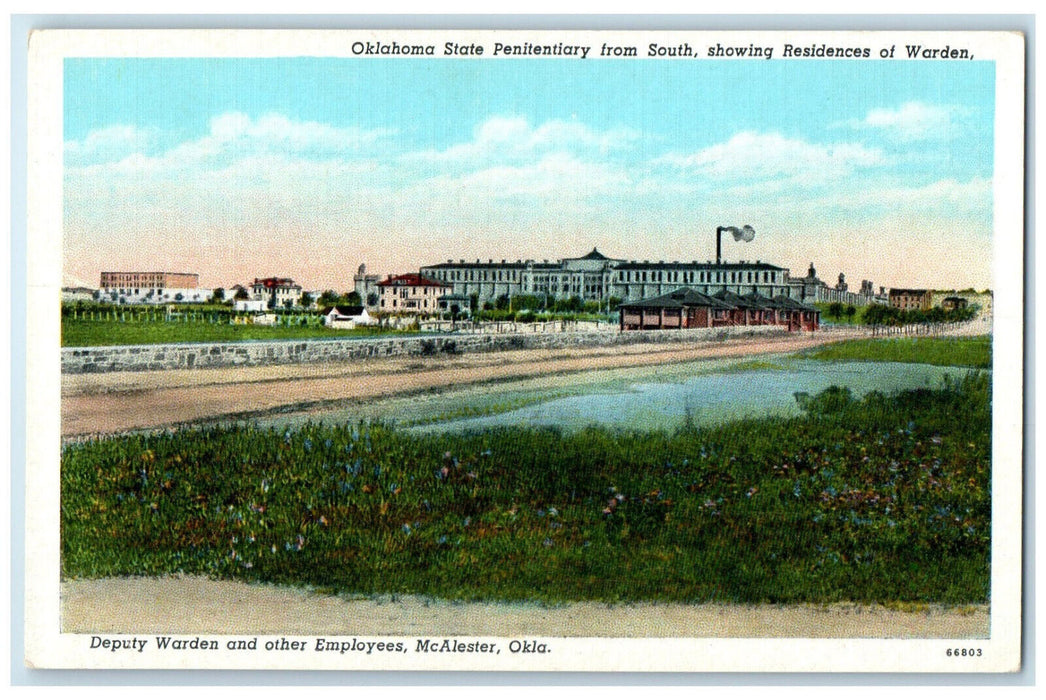 c1930's Oklahoma State Penitentiary Deputy Warden McAlester OH Postcard