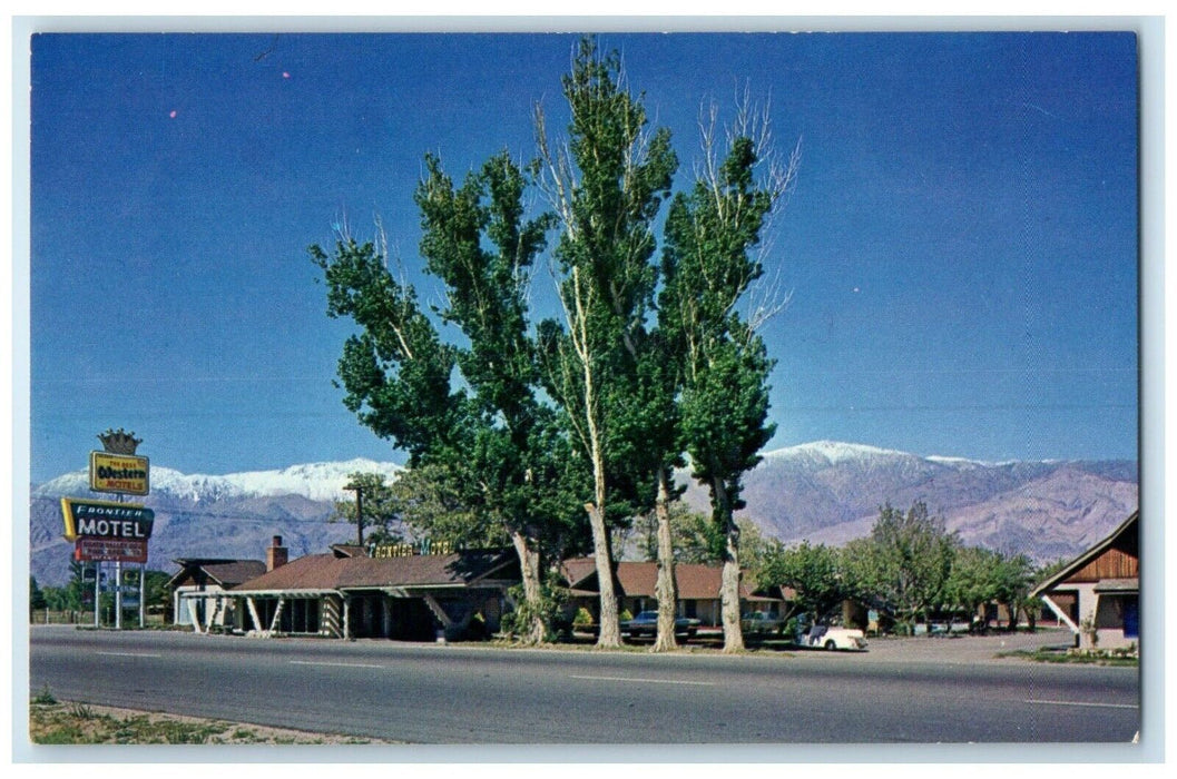 c1950's Frontier Motel Cars Roadside Lone Pine California CA Vintage Postcard