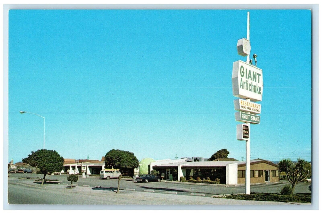 c1960's The Giant Artichoke Restaurant Cars Castroville California CA Postcard
