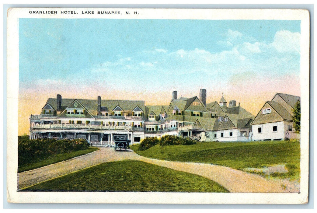 1923 Granlinden Hotel Lake Sunapee New Hampshire NH Antique Posted Postcard