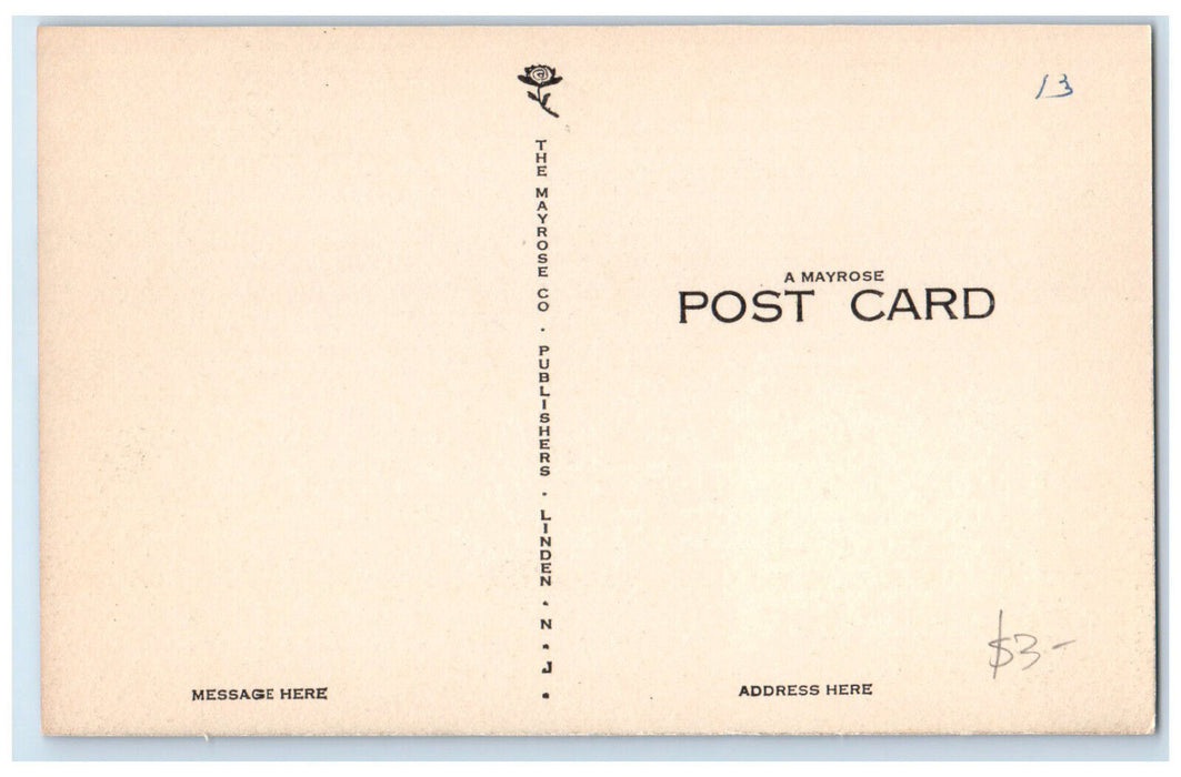 1933 Make Peace Building Crisfield Maryland MD Vintage Unposted Postcard