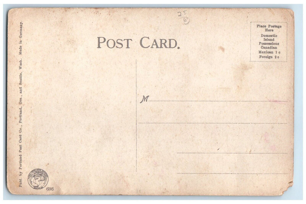 c1905 On The South Coas River Oregon OR, Boat Scene Unposted Antique Postcard