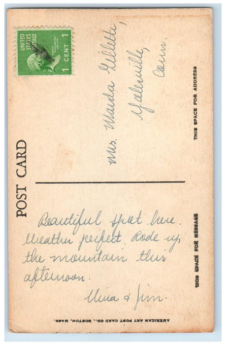 c1910 View on Cadillac Mountain Road Acadia National Park Bar Harbor ME Postcard