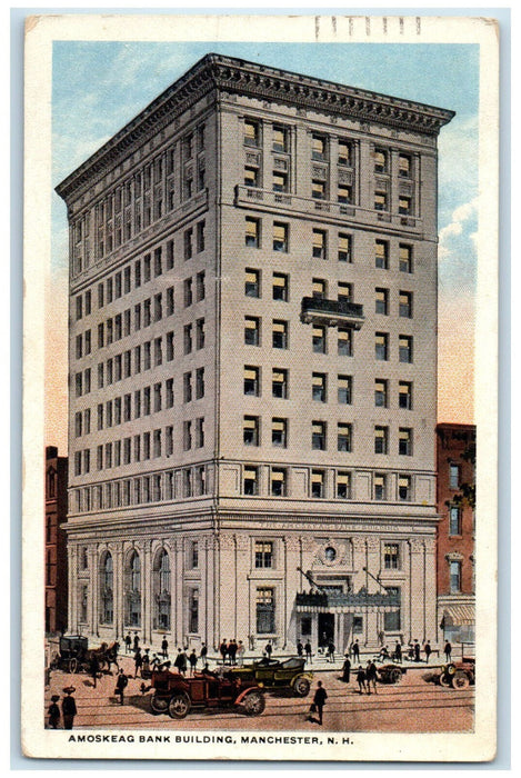 1919 Amoskeag Bank Building Manchester New Hampshire NH Posted Postcard