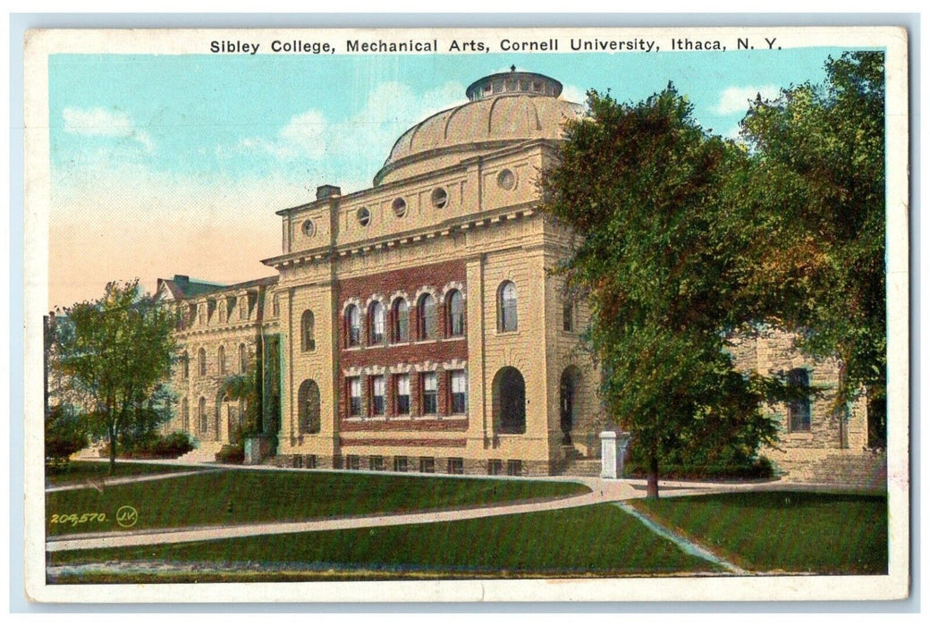 1927 Sibley College Mechanical Arts Cornell University Ithaca NY Posted Postcard
