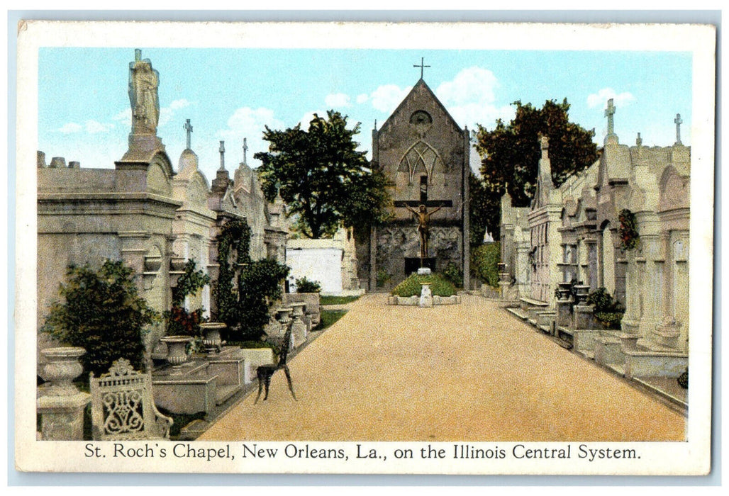 c1930's St. Roch's Chapel New Orleans Louisiana LA Illinois Central Postcard