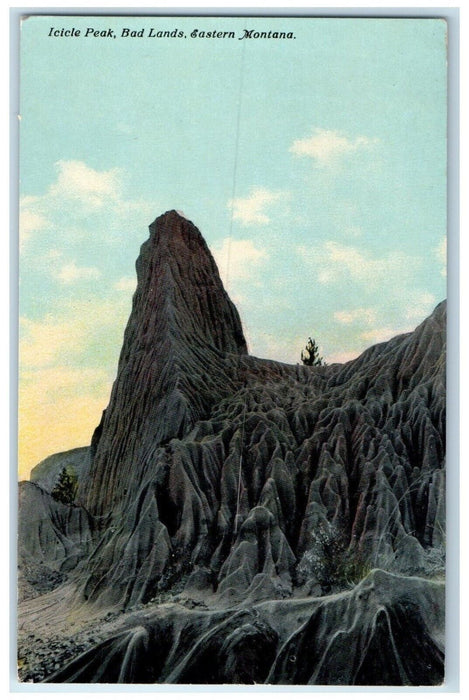c1910's Icicle Peak Bad Lands Eastern Montana MT Unposted Antique Postcard