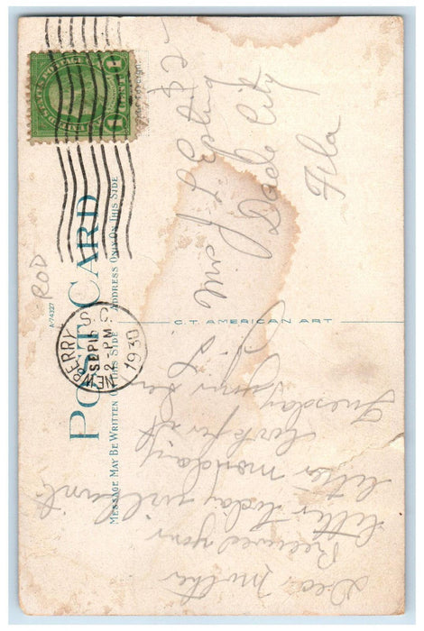 1930 Lutheran Church Newberry South Carolina SC Vintage Posted Postcard