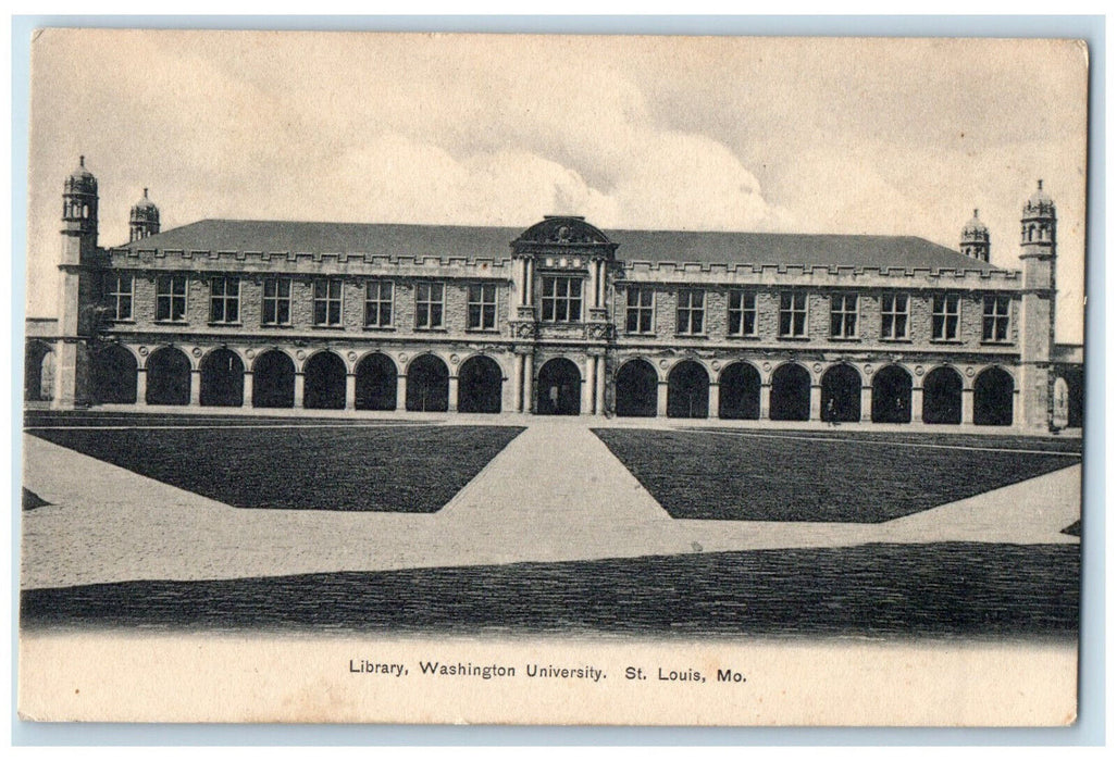 1908 Library Washington University St. Louis Missouri MO Antique Postcard