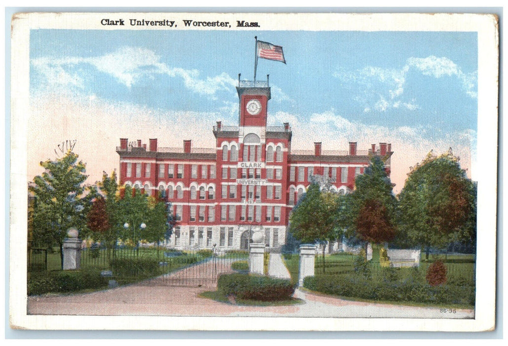 c1920's Clark University Worcester Massachusetts MA Antique Postcard