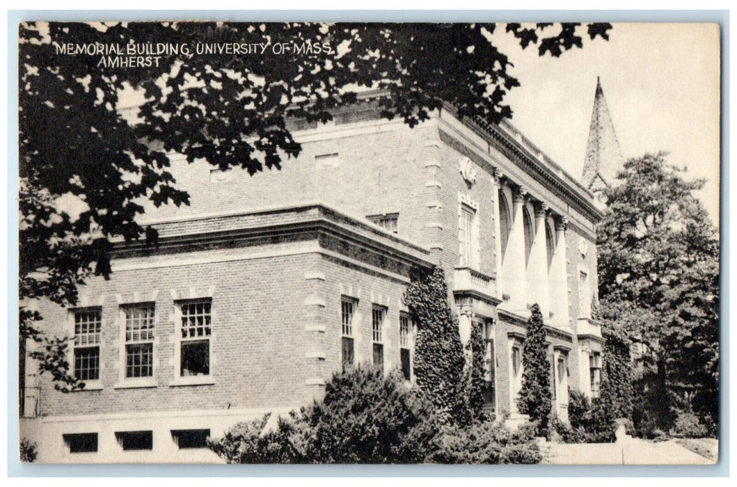 1953 Memorial Building University of Massachusetts Amherst MA Postcard