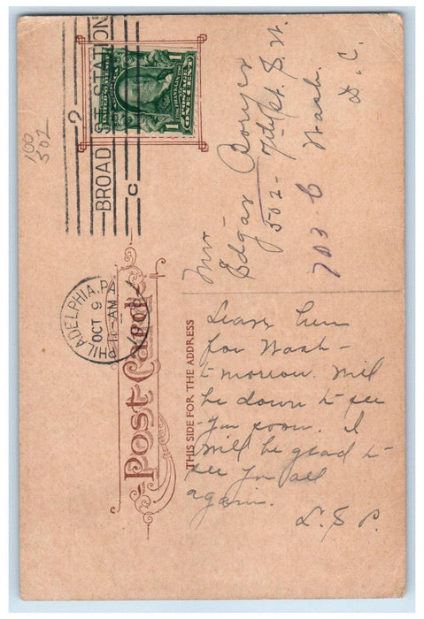 1908 North East Manual Training School Philadelphia Pennsylvania PA Postcard