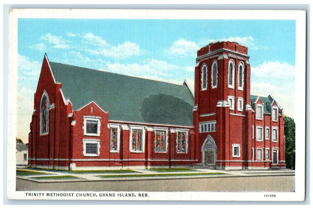 1945 Trinity Methodist Church Grand Island Nebraska NE Vintage Postcard