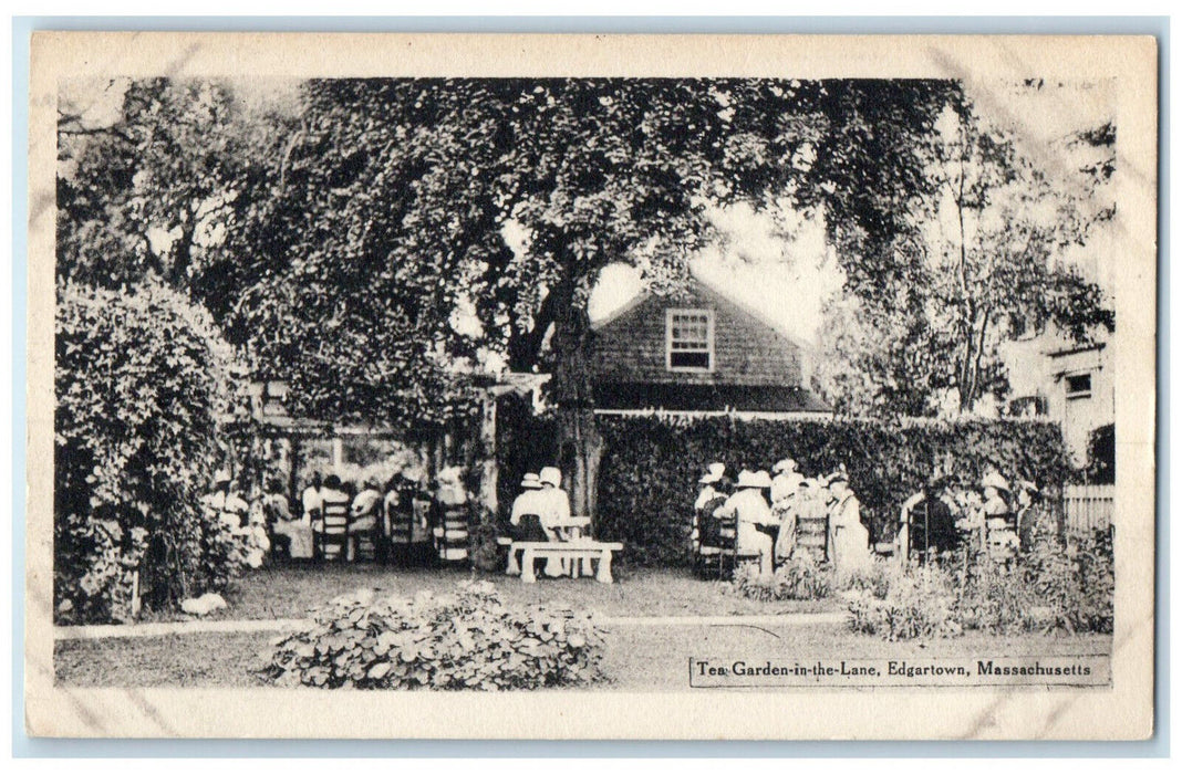 c1940's Tea Garden-in-the-Lane Edgartown Massachusetts MA Unposted Postcard