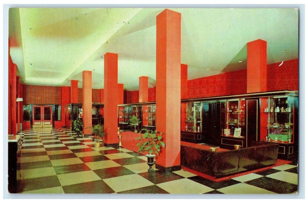 c1960's Hotel Marion Lobby Interior View Little Rock Arkansas AR Postcard