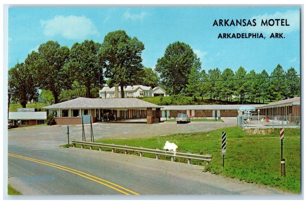 c1950's Arkansas Motel Roadside Car Arkadelphia Arkansas AR Vintage Postcard