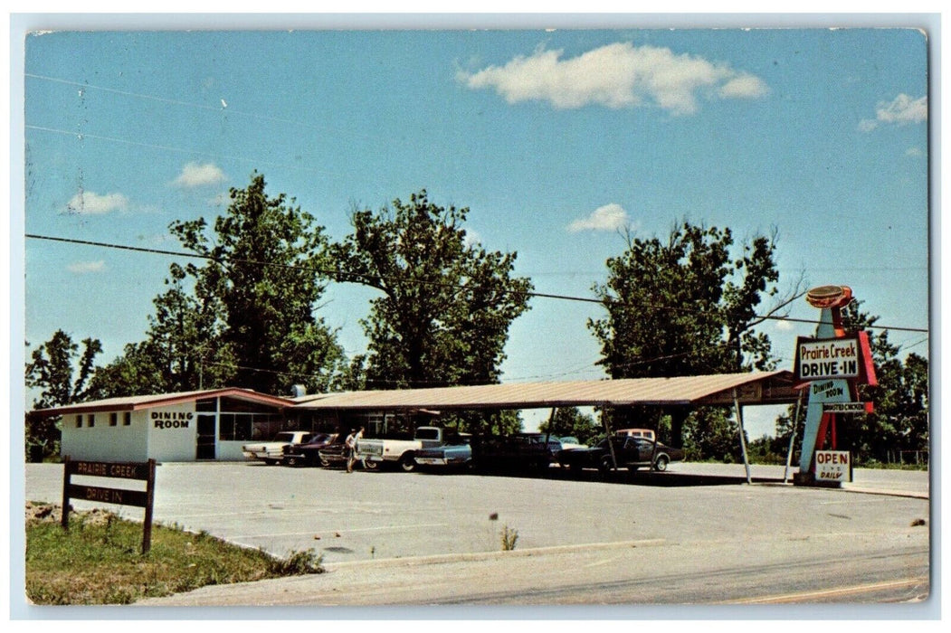 1970 Prairie Creek Drive In And Restaurant Rogers Larue Arkansas AR Postcard