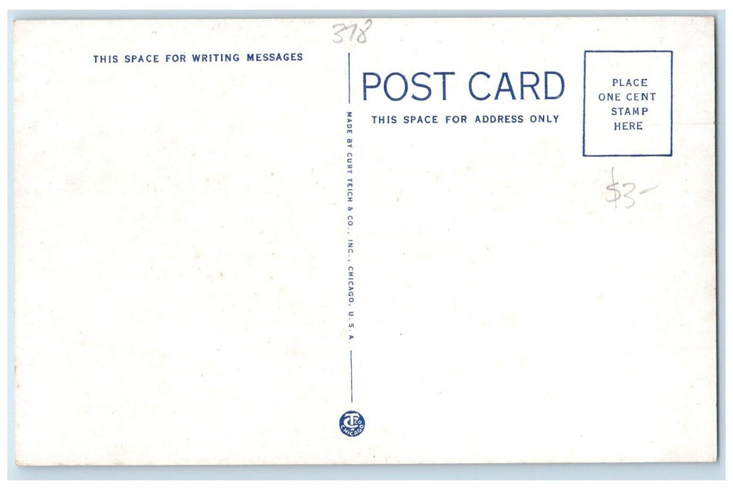 c1930's Entrance to City Park Fairbury Nebraska NE Vintage Postcard