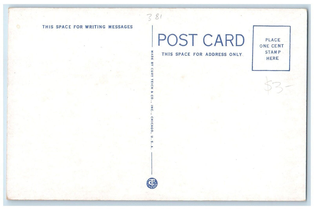 c1920's City Auditorium Sidney Nebraska NE Antique Unposted Postcard