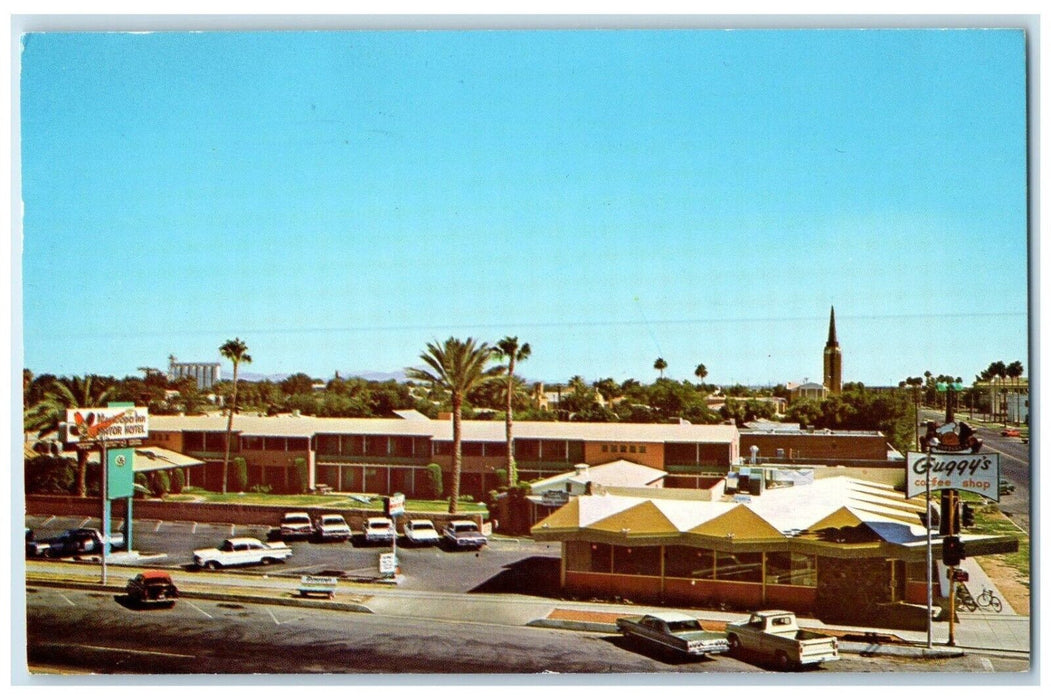 c1960's Maricopa Inn Motor Hotel Guggy's Coffee Cars Mesa Arizona AZ Postcard