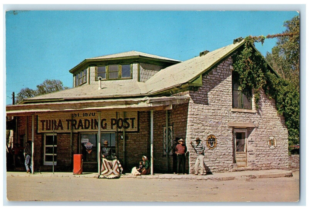 c1950's Tuba Trading Post Tuba City Arizona AZ, Dirt Road Vintage Postcard