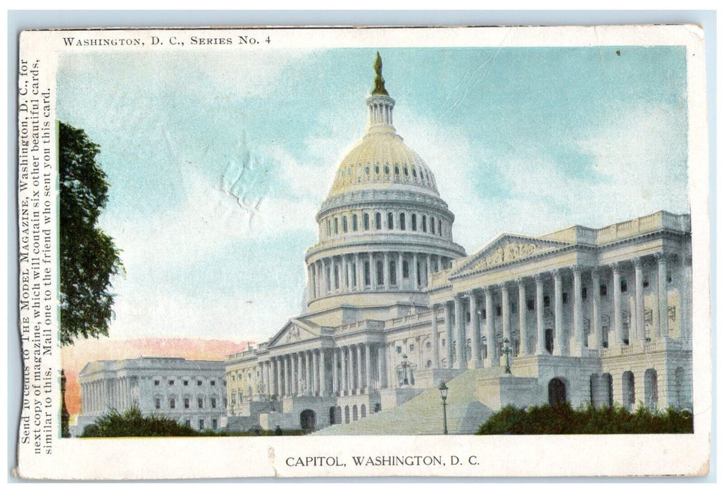 1907 Capitol Washington DC Series No. 4 McMinnville Oregon OR Postcard
