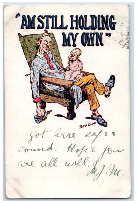 c1910 Sleeping Am Still Holding My Own Douglas Arizona AZ Posted Postcard
