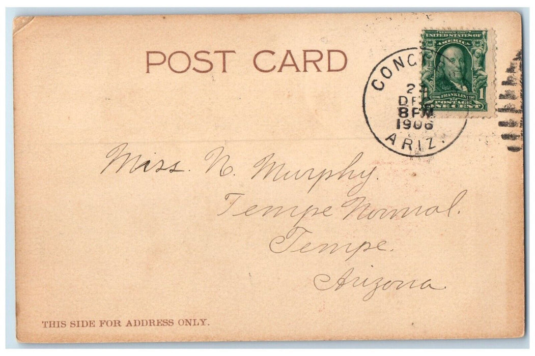 1906 2 Cor. VII:16 Bible Scripture Flowers Bird Congress Arizona AZ Postcard