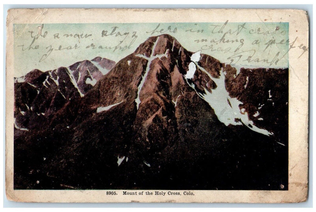 1909 Mount of Holy Cross Colorado CO Minturn CO Arcadia Texas TX Postcard